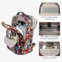 2023 LOVEVOOK New flower print college office business stylish usb computer rucksack 15.6inch travel women's laptop backpack