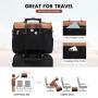 Waterproof Hot Sale Computer Briefcase Case with USB Crossbody Messenger Bag Office Travel Work Laptop PU briefcase for women