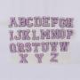 Self Adhesive Felt Glitter A-Z Chenile Letter Patches Sticker Slim Patches Custom Embroidery Full Set Alphabet Chenille Patch