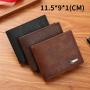 Men's Casual Short Leather Wallet Waterproof with Open Closure Wholesale Stock for Cross-Border Business