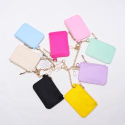 New Products Best Gift Idea Lady Lipstick Bag Keychain Women Nylon Waterproof Coin Pouch Custom ID Name Card Holders