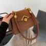 Versatile Women's Luxury Bag 2021 New Fashion Messenger Single Shoulder Square Stone Zipper Bag Tote Handbag Women With Lock