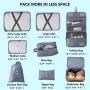 Hot Sale Travel Luggage Organizer 8 Pcs Packing Cubes Travel Bag Set Storage Bag Set Large Capacity Travel Bag