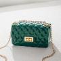 2023 PVC womens handbags and purses Rhombus chain bag small candy bags for ladies girls fashion luxury