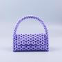 Custom acrylic resin woven beads shoulder hand bag Logo Wholesale Colorful  Pink American Bead Purse Phone Bag Pearl Beaded Bags