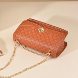 KBW716 Crossbody Bags for Women Leather Quilted Shoulder Bag with Chain Strap Trendy Clutch Satchel Ladies Evening Bag
