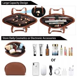 LOVEVOOK Waterproof Computer Totes Purse Business Office Briefcase Work Handbag Shoulder Bag Large Laptop Tote Bag for Women
