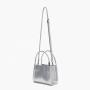 Wholesale New Arrival Vegan Leather Silver  Womens Handbags Unique Lock Handle Fashion Ladies Bucket Handbags