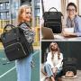 LOVEVOOK 17in luxury design backpack custom logo women's waterproof casual laptop backpacks school new PU vegan leather backpack