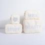 Keymay Embroidered Pearl Letter Patch Cute Toiletry Bag Waterproof Pouch Zipper Nylon Makeup Bags Travel Cosmetic Bag