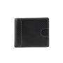 Front Pocket Bifold RFID  Mens Slim Carbon Fiber Leather Wallet with Flip Up 2 ID Window