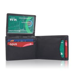 Wholesale Billfold Wallet Leather Card Holder Men's Leather Wallet RFID Blocking Leather Wallet