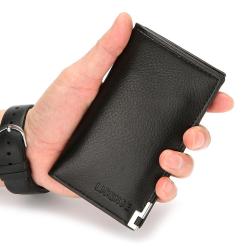 CUIKCA Fashion Lychee Pattern PU Leather Men's Wallet Business ID Bank Credit Card Holder ID & Card Holders Name Card Cases