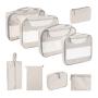 Personalized Luxury Clothes Storage Bag 8 Set Packing Cubes Luggage Packing Organizers for Travel Accessories