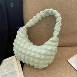 2024 Popular Fashion Simple Temperament Pleated Armpit Bag Women's Shoulder Bag Female Handbag Tote Bag