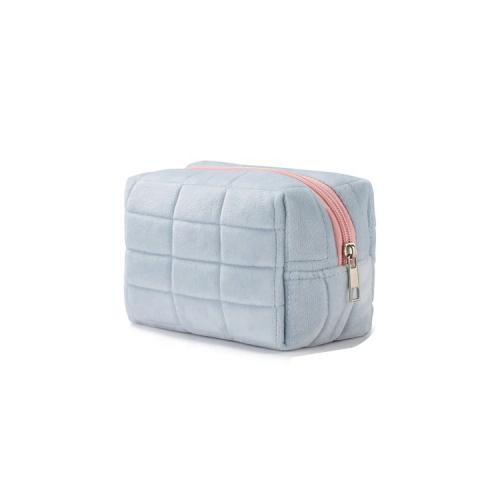 Soft Plush Cosmetic Bag Fluffy Fuzzy Makeup Pouch Zipper Cute Spacious Pillow-shaped Travel Toiletry Bag