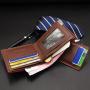 OEW167 Leather Men's Wallet Money Clip Bifold Slim Wallet For Men Designer Wallet Short Business Purse Black Card Holder