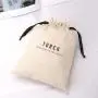 Eco Custom Logo Printing Large Cotton Coin Rice Tea Packing Dust Bag Soild Organic Muslin Cotton Drawstring Pouch
