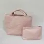 2024 OEM Luxury Designer Vegan Leather Handheld Women's Woven Shoulder Bag Handmade Leather Lined Tote Bag Custom Logo Lady
