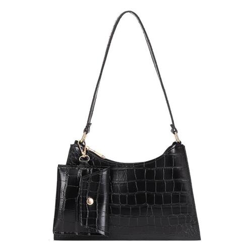 2024 New Crocodile Pattern Women's One Shoulder Bag Fashionable Cross-border Wholesale for Mother and Girl Underarm Bag