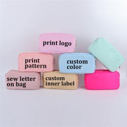 Keymay Hot Sale Custom Logo Waterproof High Quality Cosmetic Storage Pouch Makeup Bags Logo Cosmetic Bag Portable Cosmetic Bags