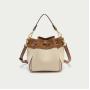 2024 Custom Vegan Leather Shoulder Bag For Women Ladies Drawstring Bucket Purse