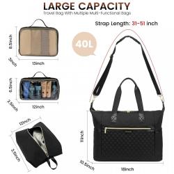 LOVEVOOK wholesale carry on Overnight Toiletry Bag 4pc large capacity work travel luggage duffel weekend gym bags for women
