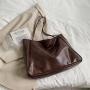 Casual large bag, new trendy fashion, simple ins women's bag, shoulder bag, large capacity commuting tote bag