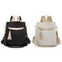 HR617 Women Bag Backpack New Fashion Girls' Retro Nylon Anti Theft Schoolbag Female Versatile Comfortable Travel Handheld Bag