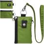 ZR553 RFID Card Bag Polyester Solid Color Business Card Box Wallet ID Card Gift Holder Box Transparent Hanging Rope Coin Purse