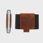 Customized leather elastic card holder mini front pocket wallet rfid pu small card holder