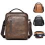 WTB065 Crossbody Bag for Men Lifestyle Casual Vintage PU Leather Shoulder Bag Small Messenger Bag for Travel Work Business