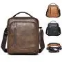 WTB065 Crossbody Bag for Men Lifestyle Casual Vintage PU Leather Shoulder Bag Small Messenger Bag for Travel Work Business