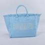 Keymay Hot Sale Custom Logo Embroidery Patches Multi-color Cute Fringe Canvas Travel Bag Women Bags Handbag Canvas Tote Bag