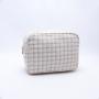 New Fashion Large Capacity Women Girl Tweed Plaid Zipper Makeup Storage Bag Designer Cosmetic Bag Toiletry Bag Travel