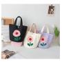 ZF036 Bucket Towel Embroidery Canvas Handbag Female New Student Lunch Bag Casual Fashion Out Handheld Storage Bag
