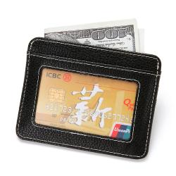 CUIKCA Unisex Mini Card Holder Business ID Credit Card Case PU Leather Coins Purse Mini Wallet For Men Women