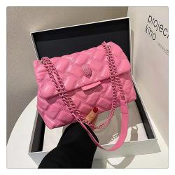New fashion handbags popular simple PU leather shoulder crossbody bag daily versatile diamond lattice women's bags wholesale