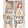 LOVEVOOK Large capacity shoulder Messenger Bag for Business Work office school women 15.6 in Lightweight Canvas Laptop Tote Bags