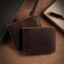 Crazy Horse Genuine Leather Luxury Purse Casual Wallets Vintage Slim Wallet custom leather wallet for men credit card holder bag
