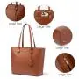 LOVEVOOK New Style 2pcs/set Fashion Handbags Ladies PU Leather Shoulder Bags Shopping Tote Satchel Purse Set for Women