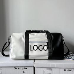 Customized Logo Large Capacity LeatherTravel Duffel Bag Young Practical Outdoor Training Sports Duffle Gym Bag For Unisex