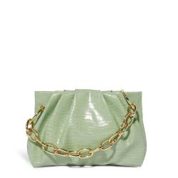 Luxury Design Handbags Purses Customized Shoulder Bag With Metal Chain Pleated Leather Clutch Bag For Women