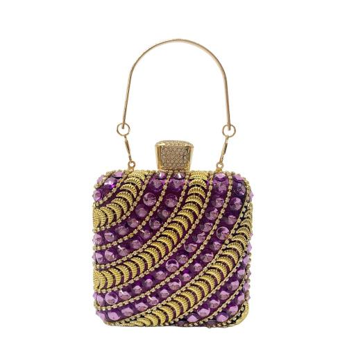 2024 Fashion Designer Handbag Diamond Dinner CrossbodyBag Wedding Party Women's Shoulder Bag Luxury Square Handbag