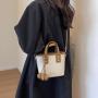 Simplified new Korean version single shoulder crossbody bag with contrasting color for commuting small carrying bag