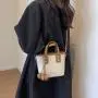 Simplified new Korean version single shoulder crossbody bag with contrasting color for commuting small carrying bag