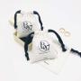 Custom Logo Printed Brush Canvas Drawstring Bag Jewelry Hairpin Brooch Packaging Wedding Promotion Use Cotton Gift Jewellery Bag