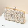 Colorful gravel embellished clutch bag chain shoulder bag elegant clutch evening bags for ladies