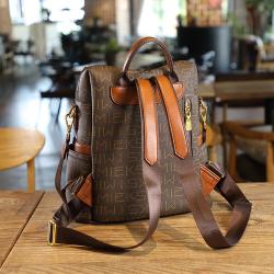 Large Capacity Soft Leather Style Retro Backpack 2023 New Trend Korean Version Fashionable And Minimalist Backpack Travel Bag