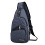 KBW544 Hot New Men's Chest Bag Usb Smart Shoulder Bag Casual Canvas Male Chest Bag